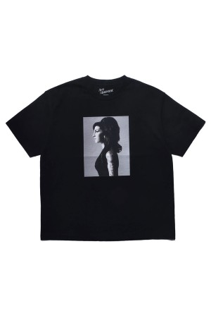 Amy Winehouse Profile Photo S/S Tee/Black(MND-AMW001)