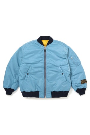 REVERSIBLE MA-1 JACKET / BLUE GRAY - YELLOW (CLG-JK 026-014)