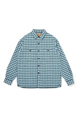 GINGHAM FLANNEL SHIRT / TURQUOISE (CLG-SH 026-007)