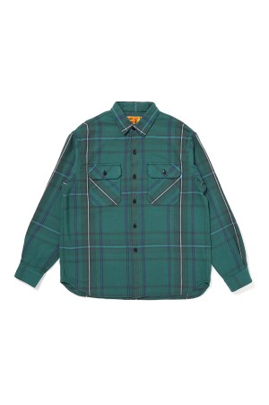 CLASSIC PLAID SHIRT / TURQUOISE (CLG-SH 026-008)