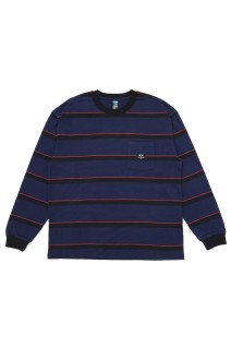 L/S AUTHENTIC BORDER TEE / NAVY (CLG-CS 026-010)