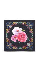 x NISHIARAI DAISHI FLOWER BANDANA / BLACK (CLG-AC 026-025)