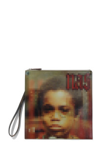 Trompe l'oeil Record Jacket Clutch Bag - BROWN (26-2510)