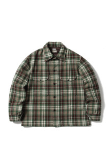 VIRGIN WOOL CPO JACKET - GREEN CHECK (702-262012)