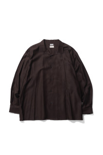 OPEN COLLAR SHIRT - BROWN (707-262001)