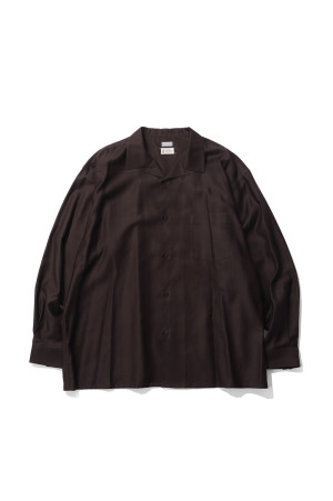 OPEN COLLAR SHIRT - BROWN (707-262001)