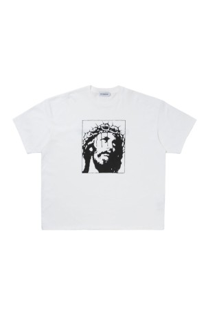 Print S/S Tee - JESUS - White (CTE-26S355)