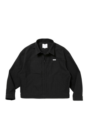 Cotton Serge Trucker Jacket - Black (CTE-26S211)