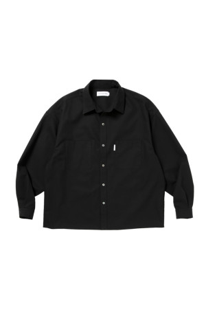 Cotton Gabardine Boxy L/S Shirt / Black (CTE-26S421)