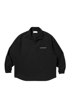 Cotton Gabardine L/S Skipper Shirt / Black (CTE-26S422)