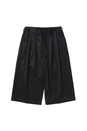 Wool Gabardine Shin Cut Easy Trousers - Stripe (CTE-26A106)