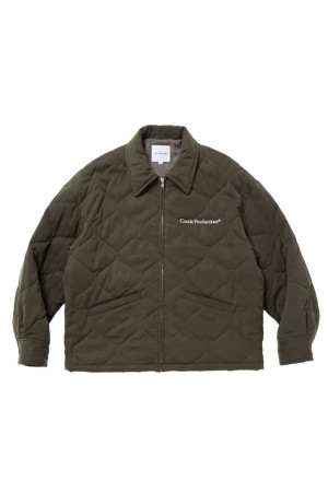 Cu/Ny Satin Vietnam Liner Jacket - Olive (CTE-26A207)
