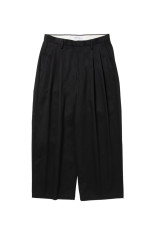 Cotton Twil 2 Tuck Trousers - Black (CTE-26A108)