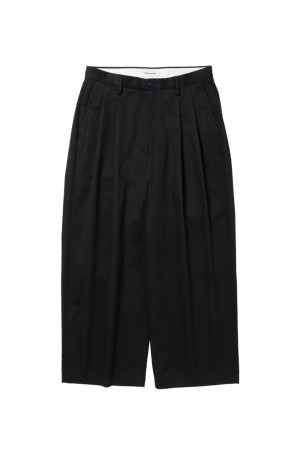 Cotton Twil 2 Tuck Trousers - Black (CTE-26A108)