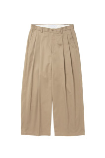 Cotton Twil 2 Tuck Trousers - Beige (CTE-26A108)