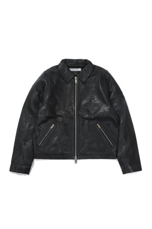 MECHANIC LEATHER JACKET - BLACK (NM-2012-LSBL-1)