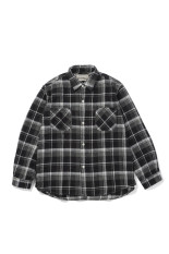 Nep Check Flannel Work Shirts - BLACK (RN31393226)