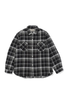 Nep Check Flannel Work Shirts - BLACK (RN31393226)
