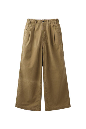 CHINO WIDE TROUSERS - KHAKI (2026AW-PT7-YT)