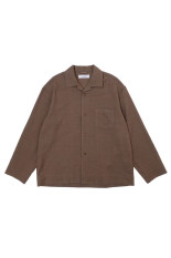 WOOL PAJAMA SHIRTS - BROWN (263-60302)