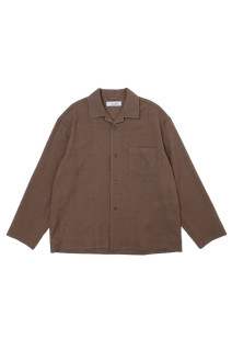 WOOL PAJAMA SHIRTS - BROWN (263-60302)