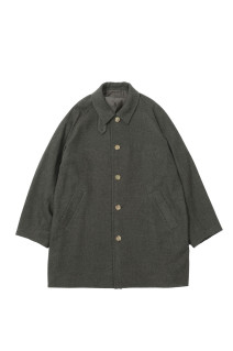 LAMB WOOL CAR COAT - KHAKI (263-60701)