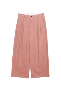 2TUCK WIDE CORDUROY TROUSERS - PINK (263-60505)