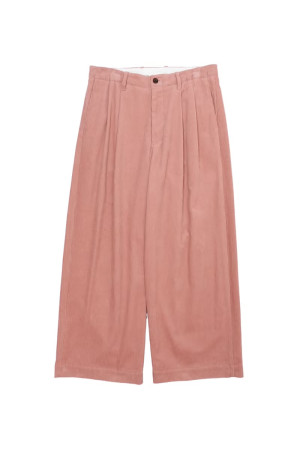 2TUCK WIDE CORDUROY TROUSERS - PINK (263-60505)