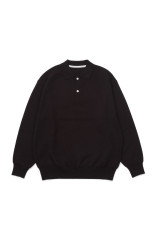 HIGH GAUGE KNIT POLO - BROWN (263-60203)