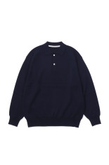 HIGH GAUGE KNIT POLO - NAVY (263-60203)