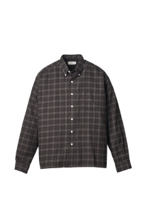 BOX Plaid BD Shirts - Olive / Brown (SD26F-SH04)