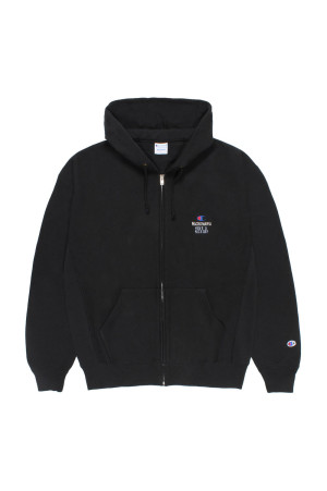 CHAMPION / REVERSE WEAVE FULL ZIP HOODED SWEAT SHIRT / BLACK (26FW-WMC-CP01)