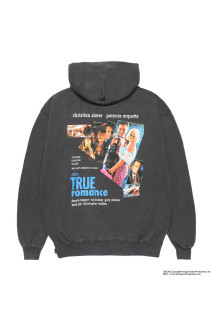 TRUE ROMANCE / WASHED PULLOVER HOODED SWEAT SHIRT / CHARCOAL (TR-WM-SS01)