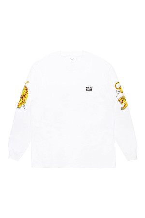 TIM LEHI / WASHED HEAVY WEIGHT CREW NECK LONG SLEEVE T-SHIRT ( TYPE-2 ) / WHITE (26FW-WMT-LT05)