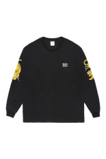 TIM LEHI / WASHED HEAVY WEIGHT CREW NECK LONG SLEEVE T-SHIRT ( TYPE-2 ) / BLACK (26FW-WMT-LT05)