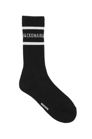 SKATER SOCKS ( TYPE-2 ) / BLACK-WHITE (26FW-WMA-SO02)