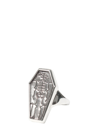 WOLF'S HEAD / COFFIN RING / SILVER (WOLFSHEAD-WM-RG03)