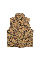 LEOPARD DOWN VEST / BEIGE (26FW-WMO-NA05)
