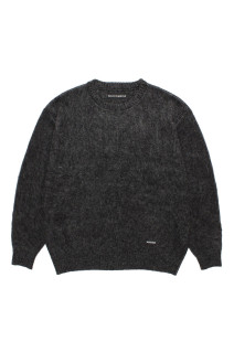 MIX MOHAIR CREW NECK SWEATER / CHARCOAL (26FW-WMK-KN03)