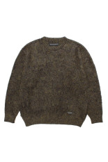 MIX MOHAIR CREW NECK SWEATER / KHAKI (26FW-WMK-KN03)