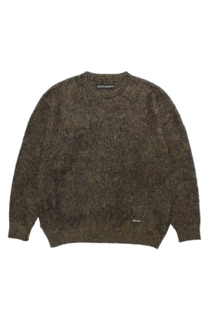 MIX MOHAIR CREW NECK SWEATER / KHAKI (26FW-WMK-KN03)