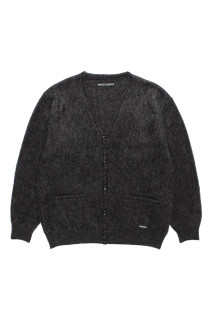 MIX MOHAIR CARDIGAN / CHARCOAL (26FW-WMK-KN04)