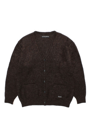 MIX MOHAIR CARDIGAN / BROWN (26FW-WMK-KN04)