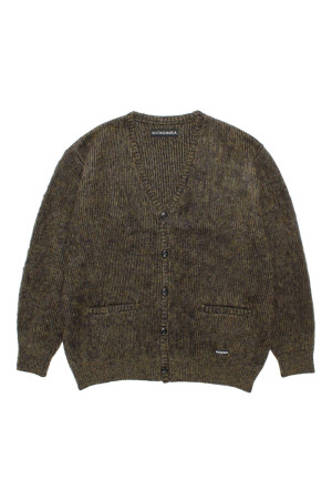 MIX MOHAIR CARDIGAN / BROWN (26FW-WMK-KN04)