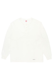 HEALTHKNIT / HENRY NECK LONG SLEEVE T-SHIRT / WHITE (26FW-WMT-HK01)