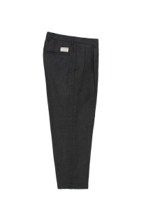 DOUBLE PLEATED WOOL TROUSERS ( TYPE-1 ) / CHARCOAL (26FW-WMP-PT03)