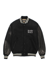 LEATHER VARSITY JACKET ( TYPE-3 ) / BLACK-BLACK (26FW-WMO-BL06)