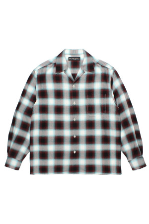 OMBRE CHECK OPEN COLLAR SHIRT L/S ( TYPE-3 ) / MINT (26FW-WMS-OC06)