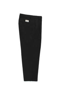 DOUBLE PLEATED CHINO TROUSERS / BLACK (26FW-WMP-PT02)