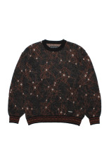 MOHAIR JACQUARD CREW NECK SWEATER ( TYPE-2 ) / BLACK-ORANGE (26FW-WMK-KN18)